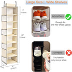 Large-Sized Hanging Shoe Organizer 8-Shelf, Hanging Closet Organizer - Image 3