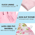 Mimorou 9 Pairs Household Dishwashing Rubber Gloves Long Cuff and Flock Lining - Image 3