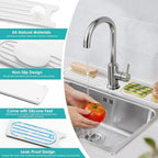 4Pcs Stone Faucet Mat for Kitchen Sink, Diatomite Quick Dry Water Absorbing - Image 4
