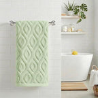 Artoid Mode 1 Pc Light Green 3D Diamond Grid Jacquard Hand Towels - Image 2
