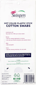 Swisspers Hot Color Cotton Swabs, 100% Cotton, Color Plastic Sticks, 500 per - Image 8