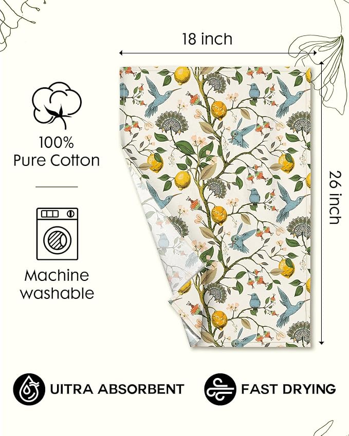 Flour Sack Kitchen Towels Set of 2-18x26 Cotton Dish Towels - Image 5