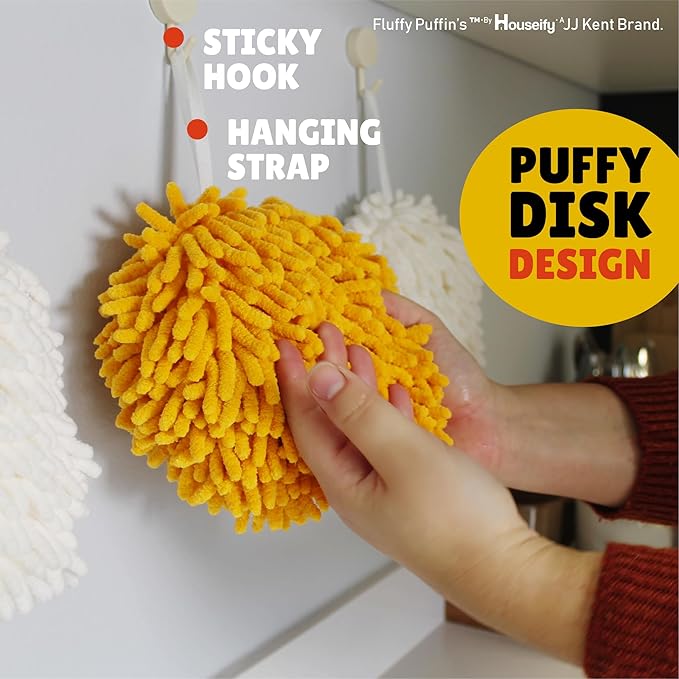 JJ KENT Fluffy Puffins Microfiber Hand Towels - Image 6