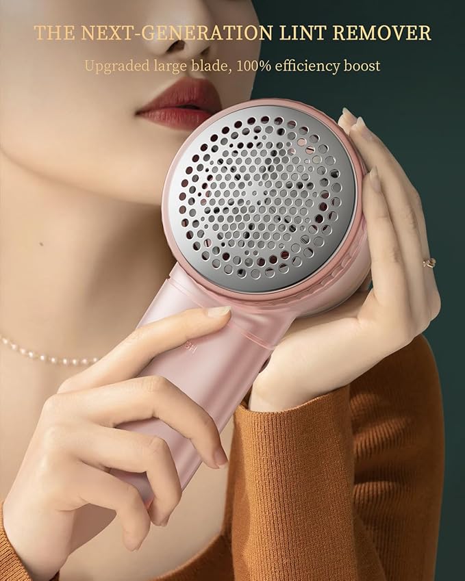 X-Large Fabric Shaver with Lint Brush, Rechargeable Lint Shaver with Digital - Image 2