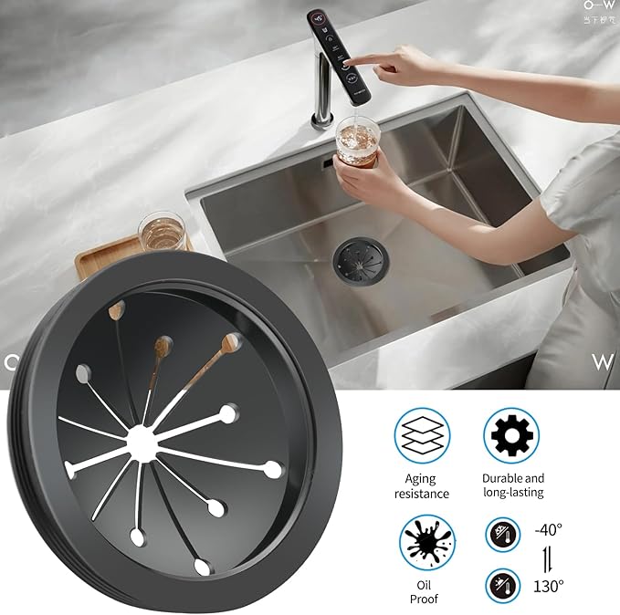 2 Pcs Garbage Disposal Splash Guard, 3 1/8" Sink Rubber Guard - Image 4