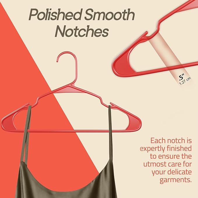 Plastic Clothes Hangers – Heavy Duty Hanger Set, - Image 6