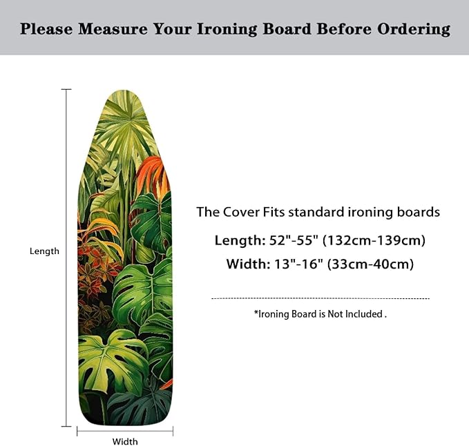 Tropical Palm Tree Leaf Ironing Board Cover - Image 6