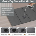 2PCS Stone Drying Mat for Kitchen Counter, Stone Dish Drying Mat - Image 2