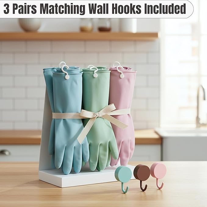 IMARU 3 Pairs Dishwashing Gloves - Image 4