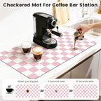 17" x 32" Checkered Dish Drying Mat - Image 4