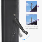 PURPLE LEAF 11.5' X 11.5' Telescopic Patio Umbrella with Base Included Lifting Cantilever Offset Square Large Umbrella for Pool Outdoor Patio Deck Garden Navy - Image 4