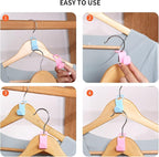 SLMT Clothes Hanger Connector Hooks 100PCS Space Saving Hanger Extender Hooks - Image 7
