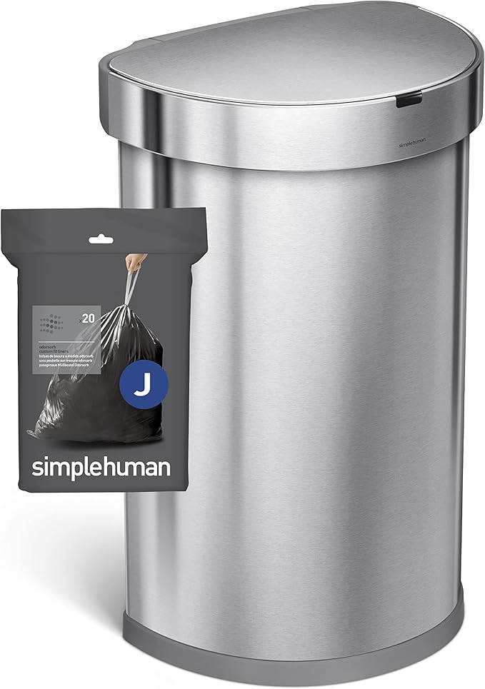 simplehuman Code J 60 Count, Genuine Odorsorb Custom Fit Liners, Drawstring - Image 5
