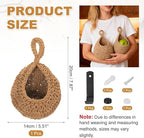uxcell Hanging Fruit Baskets for Kitchen, Hand-Woven Wall Hanging Storage Jute - Image 2
