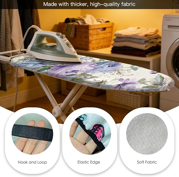 Nuxovilar Ironing Board Cover Needle Cotton 15x54 Inches | Ironing Board Cover - Image 5