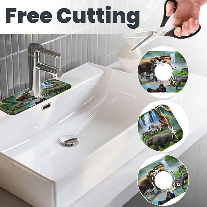 Animal Paradise Kitchen sink faucet pad, strong water absorption, anti slip - Image 3