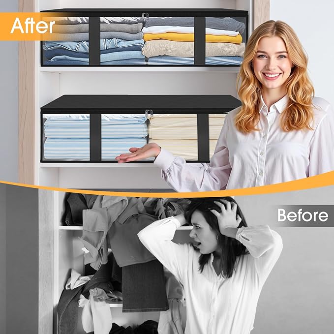 StorageRight Under Bed Storage Bins, Breathable Organizer - Image 4