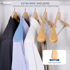 Nature Smile Luxury Natural Wooden Suit Hangers - Image 7