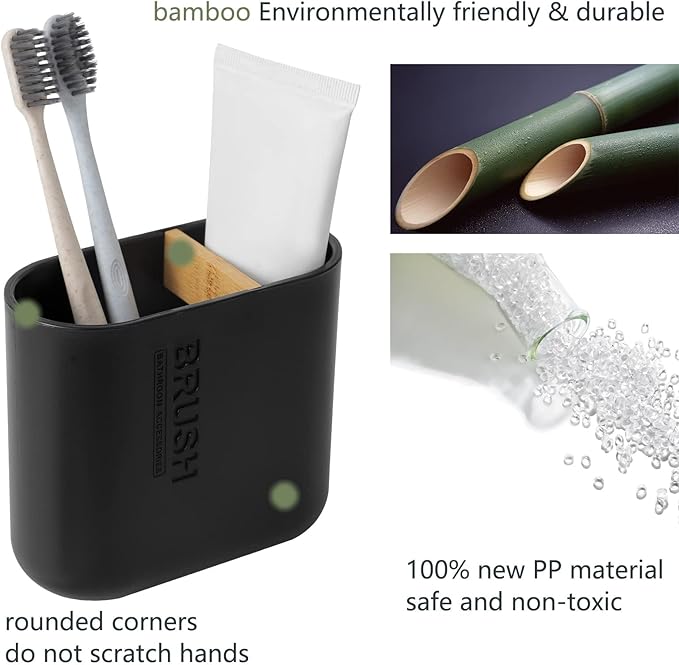 Toothbrush Holders Bamboo Electric Toothbrush Holder Bathroom Storage Organizer - Image 4
