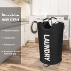 90L Large Laundry Basket, Freestanding Tall Clothes Hamper, Collapsible Laundry - Image 2