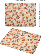 Fall Burnt Orange Leaf Dish Drying Mat 18 x 24 Inch - Image 2