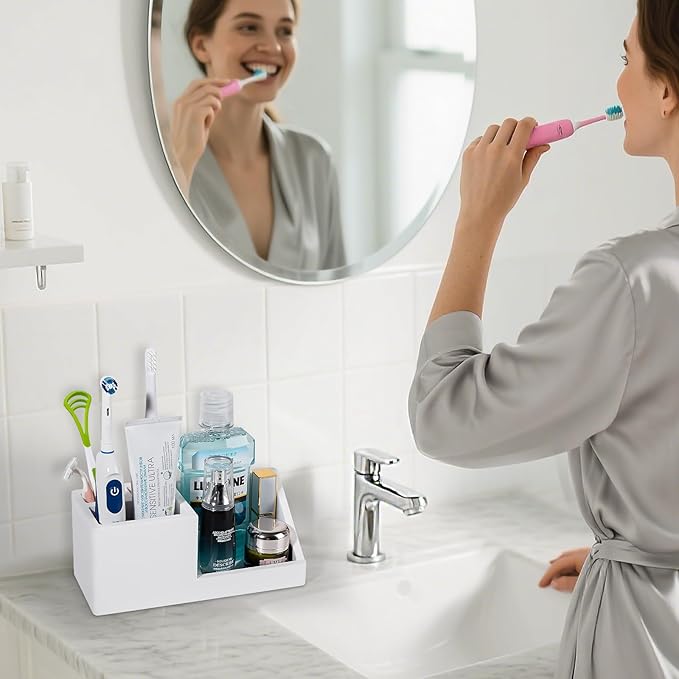 Diatomite Toothbrush Holders for Bathrooms, Quick Dry Electric Tooth Brush and - Image 2