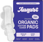 August Regular & Super Cotton Menstrual Pads, 72 Ultra Thin Pads by August