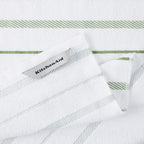 KitchenAid Albany Kitchen Towel 4-Pack Set, Matcha Green/White - Image 4