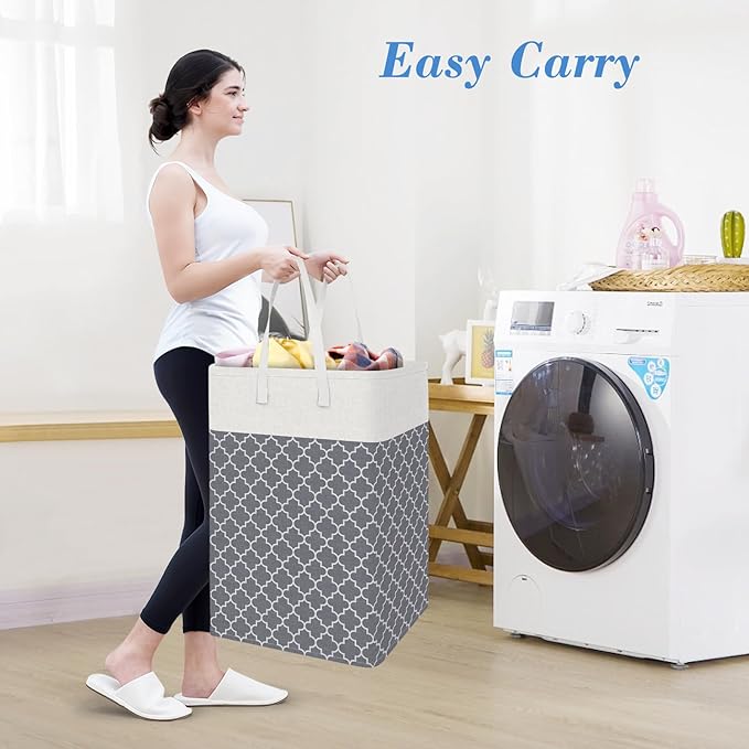 BlissTotes 3-Pack Laundry Basket, Freestanding＆Waterproof Laundry Hamper - Image 5