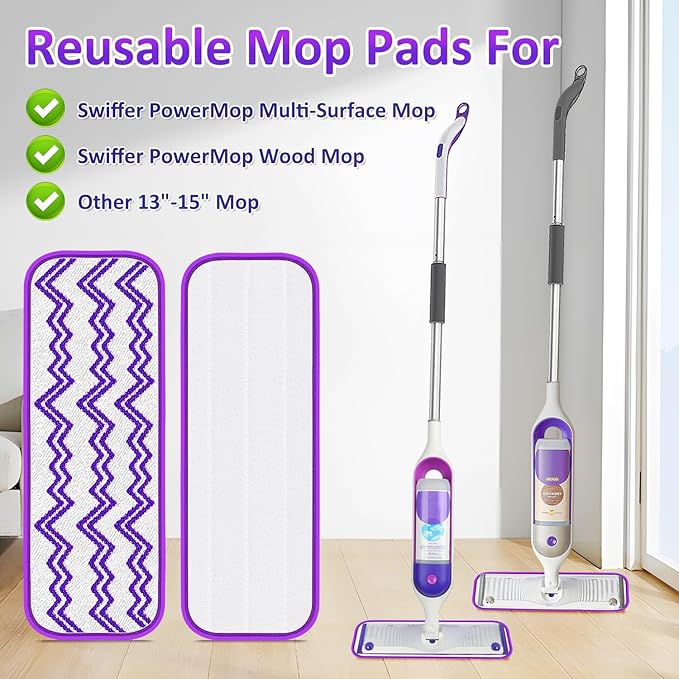 Reusable Mop Refills Pads for Swiffer PowerMop - Image 2