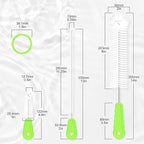 Bottle Brush Cleaner Set of 3, 14 in Long Handle Water Bottle & Straw Cleaner - Image 2