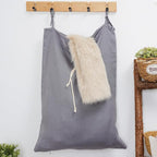 Linen Hanging Laundry Bag, Over The Door Laundry Hamper - Image 3
