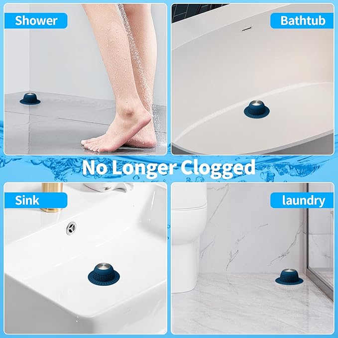 Shower Drain Hair Catcher Bathtub Drain Cover Shower Protector - Image 2