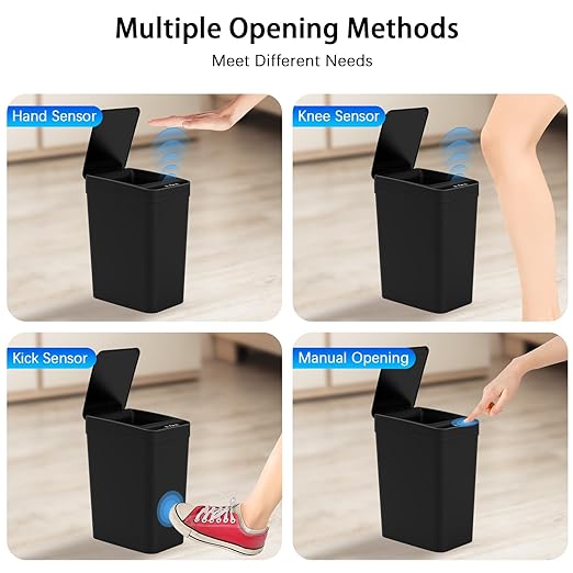 3 Pack Automatic Small Bathroom Trash Can - Image 2