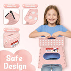 ACSTEP Folding Step Stool 11 Inch, Sturdy Plastic Foldable Step Stool for Kids & Adults, Non Slip Lightweight Collapsible Foot Stools Holds 300 lbs, Ideal for Kitchen, Bathroom, Bedroom, Light Pink - Image 4