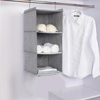 Hanging Closet Organizer, Easy Mount Collapsible 3-Shelf Camper Closet Wardrobe - Image 2