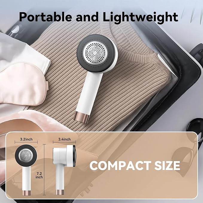 Rechargeable Fabric Shaver for Clothes: 6-Leaf Blades & 3 Speeds to Remove - Image 6