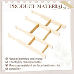 18 Pack Bamboo Drawer Dividers Inserts 3 Sizes Adjustable - Image 3
