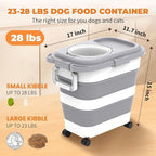 25-28lbs Dog Food Storage Container, Collapsible Dog Food Container, Airtight - Image 2