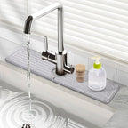 Stone Faucet Mat for Kitchen Sink, 23.6" Diatomite Drying Stone Kitchen Sink by LAYVIC