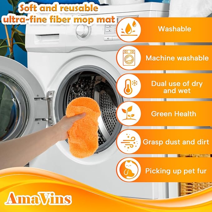 5 Pack Reusable Microfiber Mop Pads Compatible - Image 5