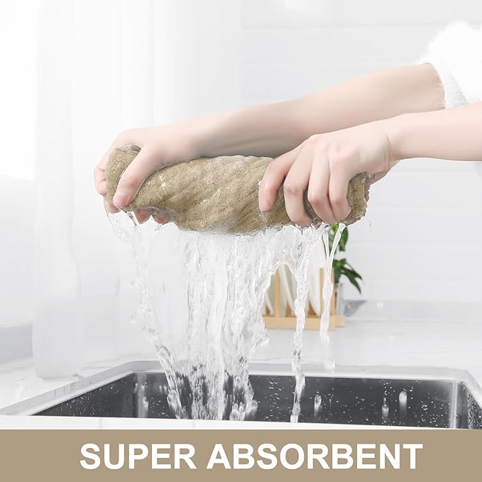 Homaxy Premium Cotton Kitchen Towels 16"x 28", Large Natural Ring Spun 390 GSM - Image 3