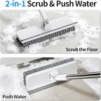 Floor Scrub Brush with 55" Long Handle, 2-in-1 Floor Brush with Built-in - Image 5