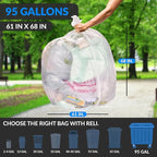Reli. 95 Trash Bags Heavy Duty | 68 Trash Bags | Super Sizeable - Image 2