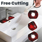 Halloween Scary Horror Red Blood Spatter Bloody Handprint Kitchen Sink Splash - Image 3