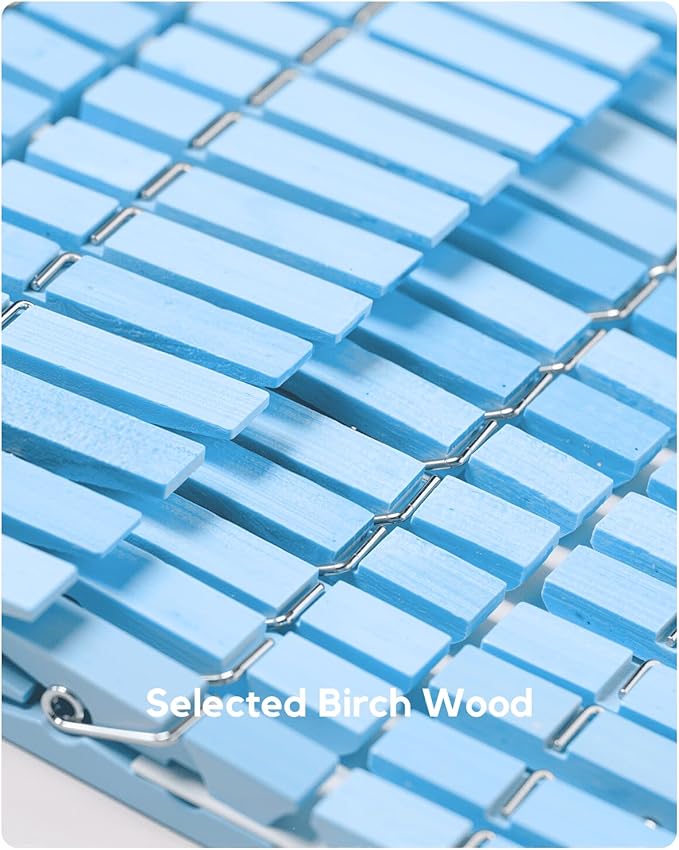 Clothes Pins Wooden Blue Colored Clothespins - Image 6