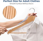 JS Hanger Wooden Coat Hangers, 20 Pack High Grade 17.5 Inch Wood Suit Hangers - Image 7