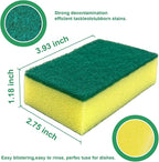 24 Pack Kitchen Cleaning Sponges, Scrub Sponges, Non-Scratch Scrub Dish Sponge - Image 2