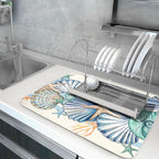 Sea Shell Starfish Summer Dish Drying Pad 18 x 24 Inch - Image 5