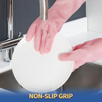 BOOMJOY PVC Cleaning Gloves, Heavy Duty Dishwashing Gloves, Reusable Medium - Image 4